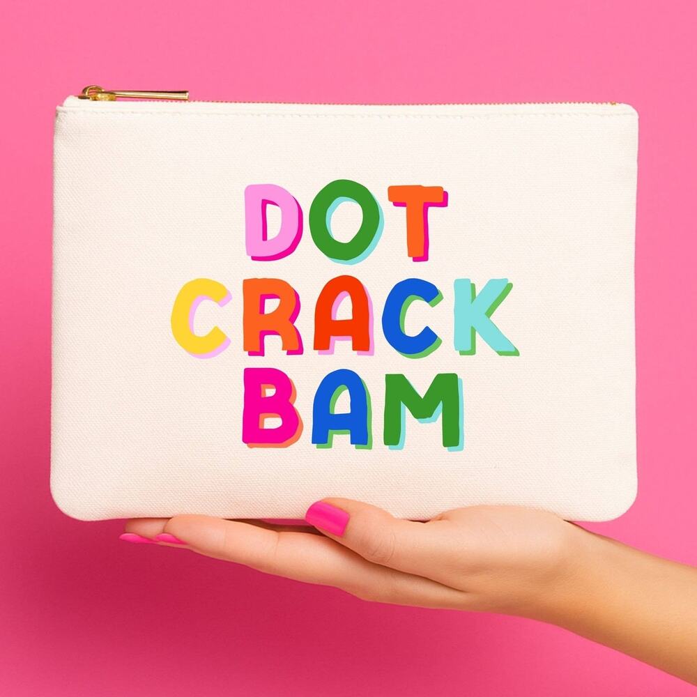 Mahjong Canvas Zip Pouch – Dot Crack Bam
